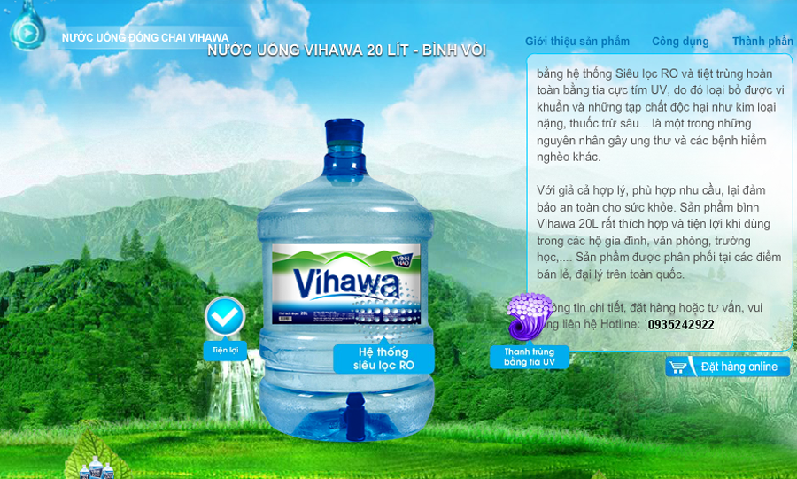 Nước uống vihawa chính hãng Vĩnh Hảo